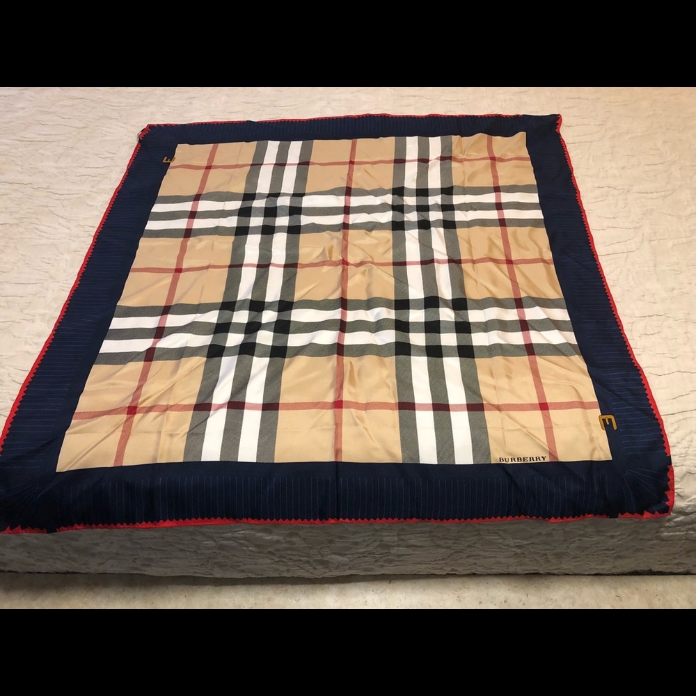100% Authentic Burberry Silk Scarf (never worn)